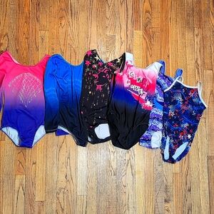 Bundle of (7) gymnastics Leos, size Adult XS, 2x Simone!